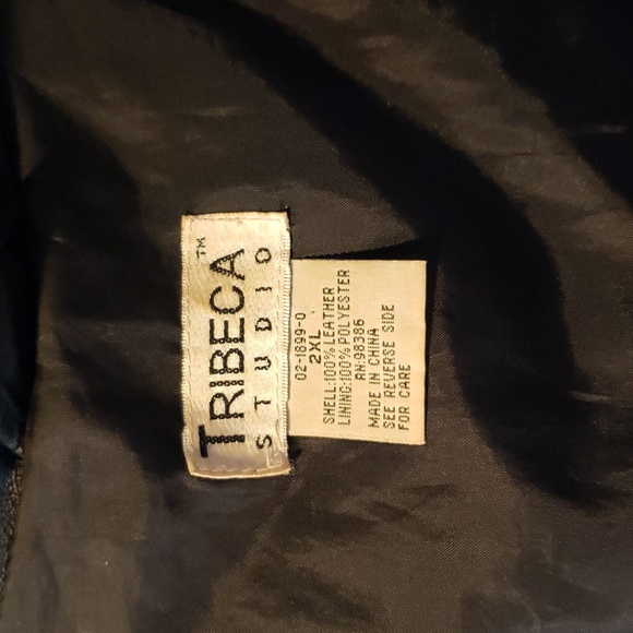 FF TRIBECA STUDIO 2XL LEATHER THREE-QUARTER LENGTH BLACK JACKET COAT - Picture 10 of 11